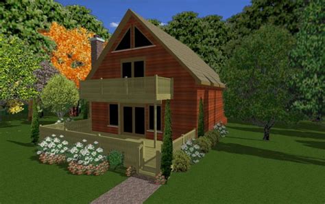 This 1400 Square Foot Adirondack Architecture Cabin Plan Features 3