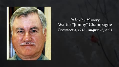 Walter Jimmy Champagne Tribute Video