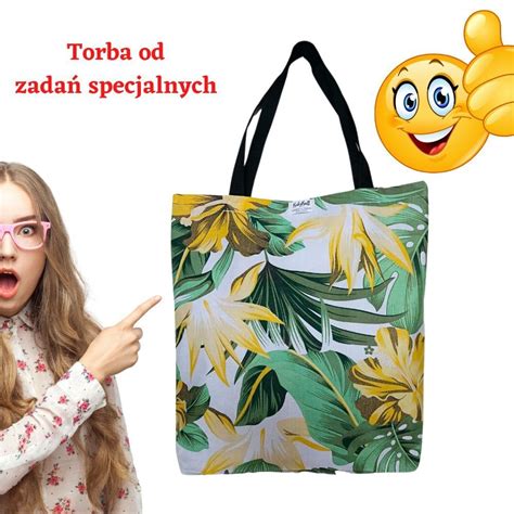 Torba Na Zakupy Bawe Niana Siatka Kolorowa Shopperka Na Rami Do R Ki