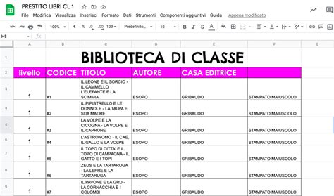 Biblioteca Di Classe Maestra Sabretta