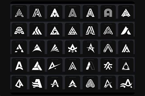 Letter a logos set – Artofit