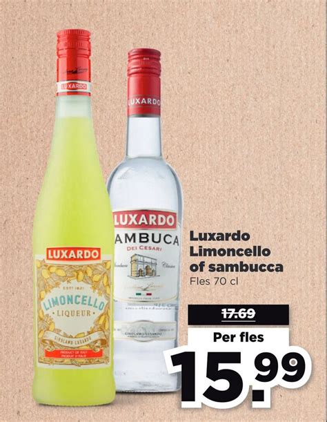 Luxardo Limoncello Of Sambucca Fles Cl Aanbieding Bij Plus