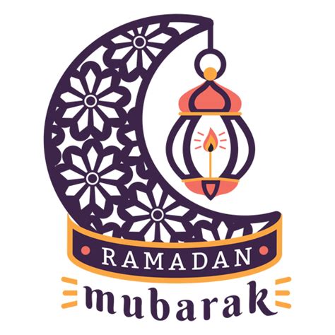 Diseño Png Y Svg De Ramadán Mubarak Lámpara Luz Vela Media Luna