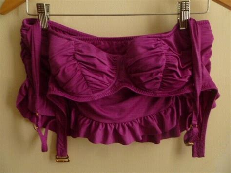 Betsey Johnson Purple Bikini Swimsuit Size M Gem