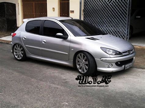 World Version Custom Carro Do Internauta Peugeot 206 Rebaixado Na