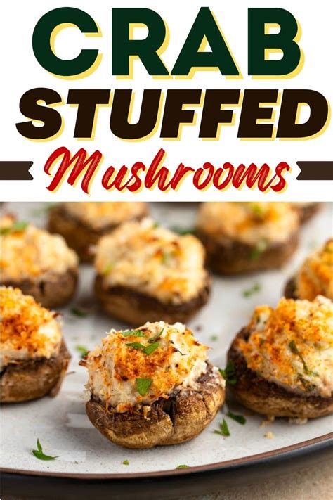 Crab Stuffed Mushrooms Easy Recipe Insanely Good