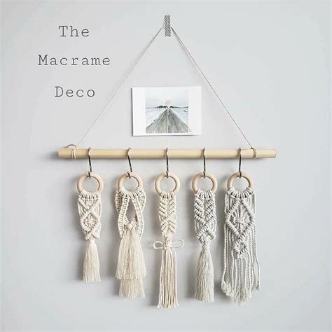 Tapiz de pared de macramé tejido a mano para habitación de niños