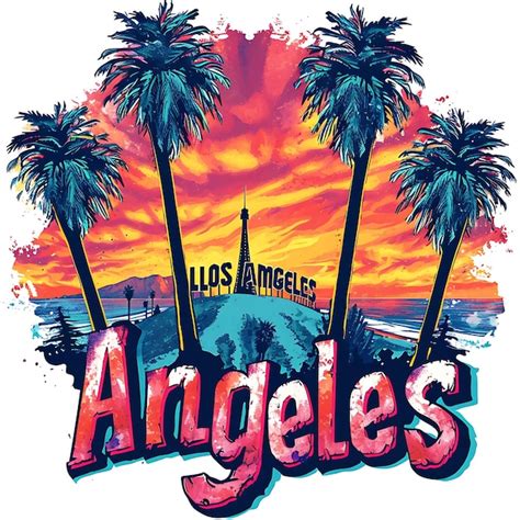 Premium Photo Los Angeles Text With Bold And Graffiti Inspired