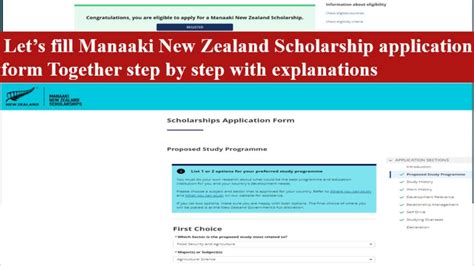 How To Fill Manaaki New Zealand Scholarship 2024 Application Form Step