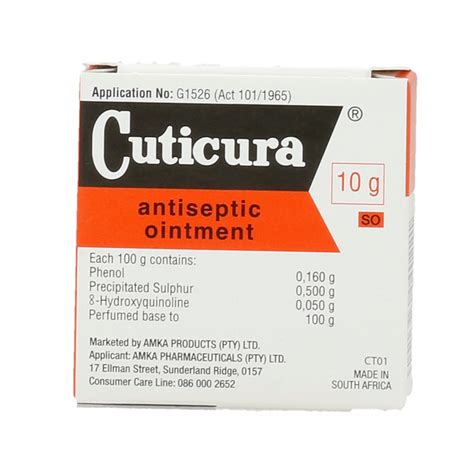 Cuticura Antiseptic Ointment 10g Antiseptics And Disinfectants First