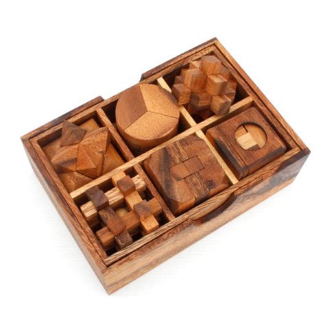 Puzzlespiele W Rfel In Einer Holzbox Holz Puzzle Knobel Iq Spiel