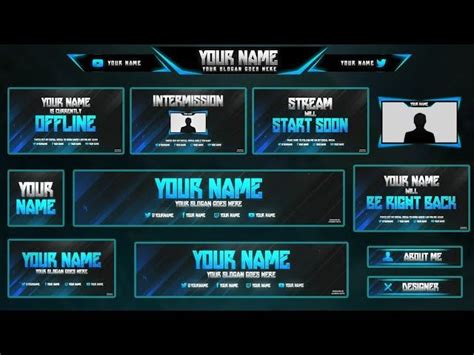 150 Free Stream Overlay Templates Graphic Design Resources Header