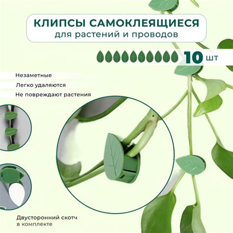 Клипсы для растений на стену, держатель для проводов, зажим для кабеля ...