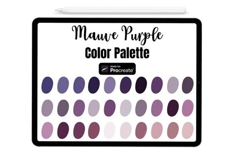 Mauve Purple Procreate Palette - Procreate Color palette