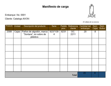 Manifiesto De Carga 1 Pdf