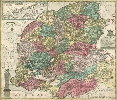 Map Frisiae Dominium Vernacule Friesland Tobias Conrad Lotter