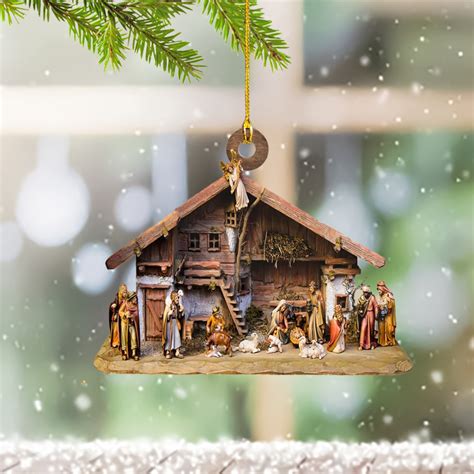 Jesus Nativity Christmas Ornament Jesus Birth Christmas Ornaments For ...