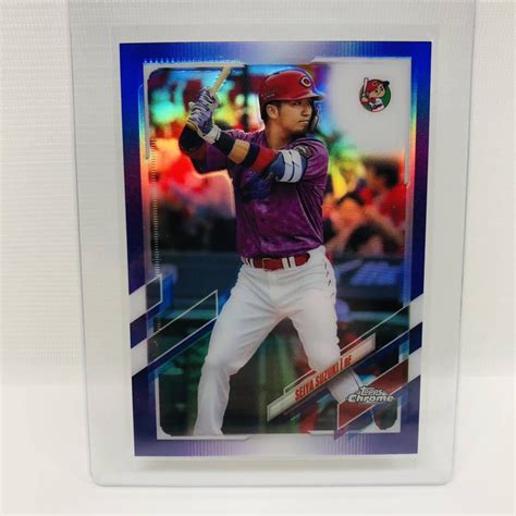 Yahooオークション Topps Chrome Npb 2021 鈴木誠也 Refractor Purp