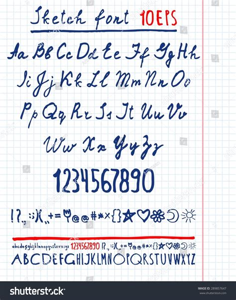 Handwritten Vector English Alphabet Uppercase Lowercase Vector C S N