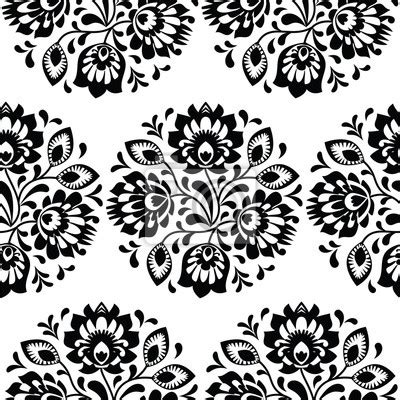 Seamless Floral Polonais Ethnique Papier Peint Papiers Peints