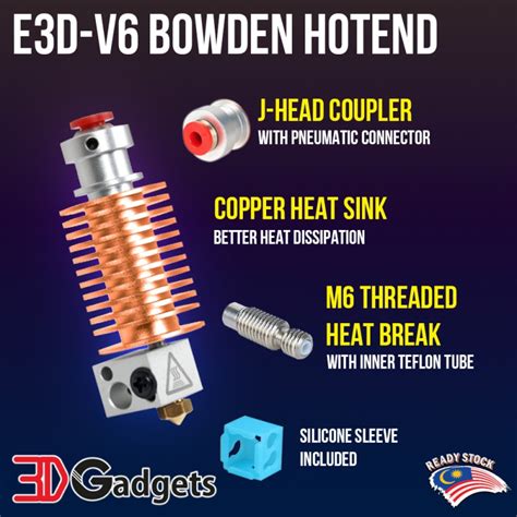 E3D V6 Copper Heat Sink Hotend High Performance Bowden Extruder