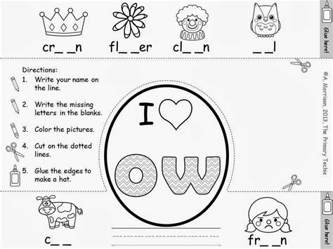 Ow And Ou Sound Worksheets