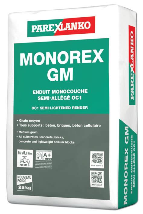 Parexlanko Enduit Semi All G Imperm Able D Cor Fa Ade Monorex Gm