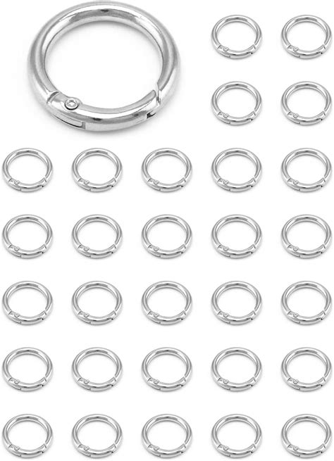 Qwork St Ck Rund Karabinerhaken Metall O Ring Spring Snap Clip F R