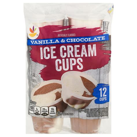 Save on Our Brand Ice Cream Cups Vanilla & Chocolate Single Serve - 12 ...