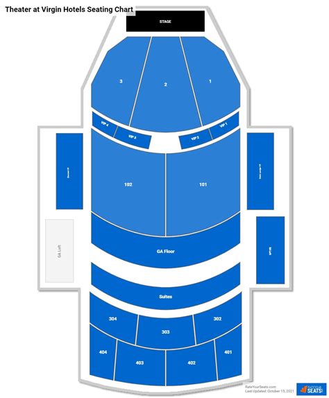 Theater at Virgin Hotels Seating Chart - RateYourSeats.com