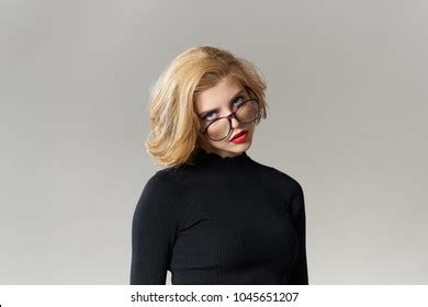 Стоковая фотография 1045651207 Smart Blonde Glasses Shutterstock