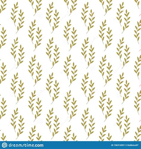 Seamless Pattern Of Leaves Stock Vector Illustration Of Pattern