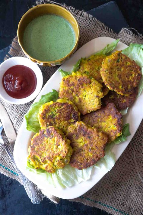 Vegan Zucchini Fritters With Chickpea Flour Masalachilli