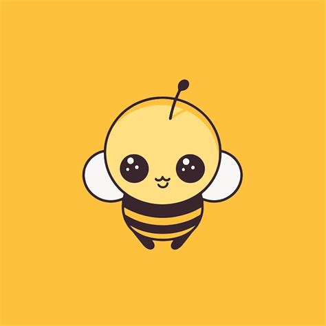 Premium Vector Cute Kawaii Bee Chibi Mascot Vector Cartoon Style