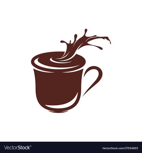 Chocolate drink logo design creative Royalty Free Vector