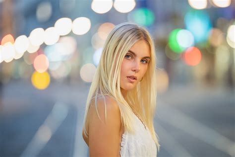 56538 Model HD Blonde Depth Of Field Bokeh Blue Eyes Rare Gallery HD Wallpapers