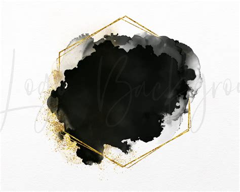 Logo Background Png Black Brush Stroke Png Glitter Black - Etsy