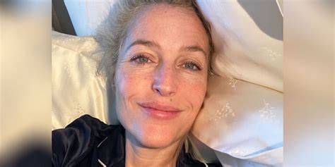 Gillian Anderson 53 Shares No Makeup Selfie From Bed On Instagram