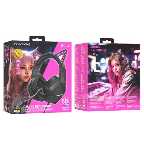 Borofone BO106 Cicafüles Bluetooth gamer fejhallgató Phantom Cat ...