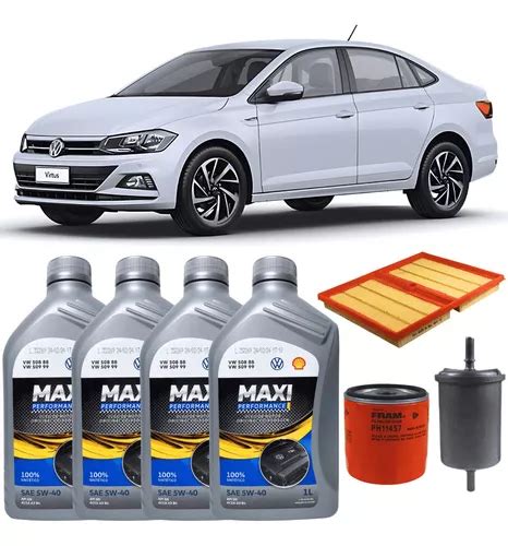 Kit Óleo 5w40 Maxi Performance Para Vw Virtus 1 0 200 Tsi