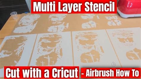 Multi Layer Stencil Cut With A Cricut Airbrush How To Youtube