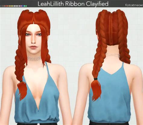 Sims 4 Hairs Kot Cat Leahlillith S Ribbon Hair Clayified