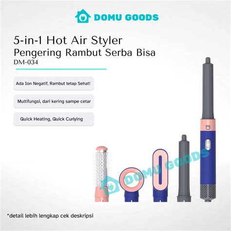 Domu IN NEW Hot Air Styler Hair Dryer In Negative Ion Multifunction Hairdryer Blow Comb