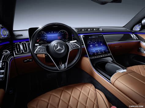 2021 Mercedes Benz S Class Color Leather Siena Brown Interior Cockpit Caricos