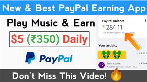 5 ₹350 Daily 🤑 New Paypal Earning App 🔥 Play Music And Earn Money