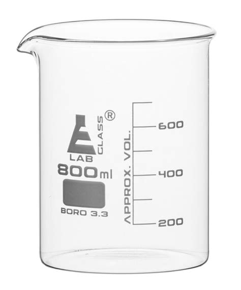 Beaker 800ml Low Form Graduated Borosilicate Glass — Hbarsci