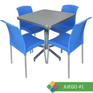 JUEGO DE MESA Y SILLAS 1 Plastuv