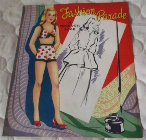 Vintage Fashion Parade A Paper Doll Book Abbott Publishing Uncut