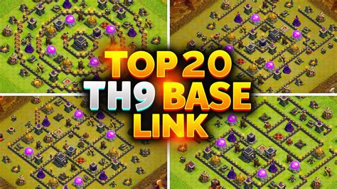 Top 20 New Th9 Base Link Best Town Hall 9 Wartrophycwlhybridfarming Bases In Clash Of