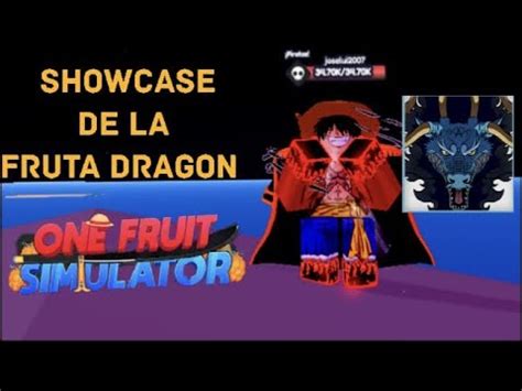 Showcase De La Poderosa Fruta Dragon One Fruits Simulator Roblox YouTube